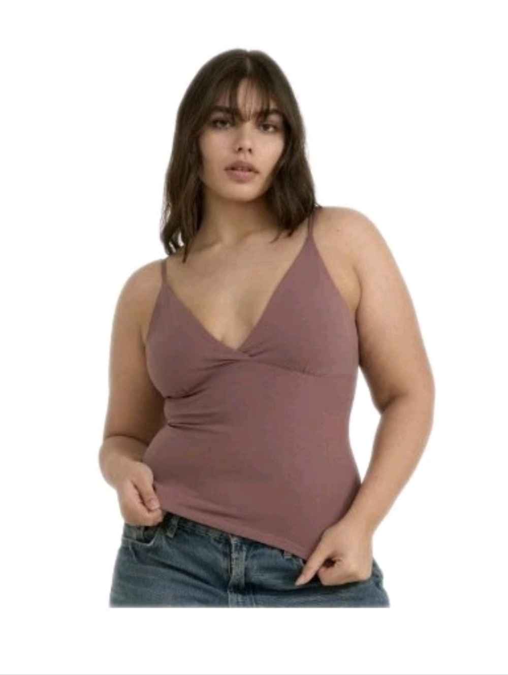 Organic Basics Core Cami Women's Large Rosewood NIB ***With Flaw